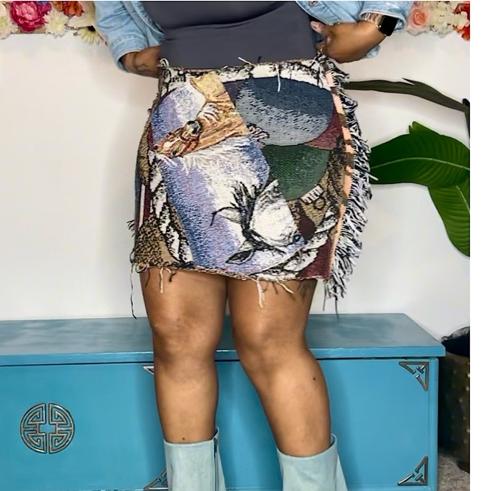 Blanket Skirt Entrusted one of kind Mini skirt Trendy